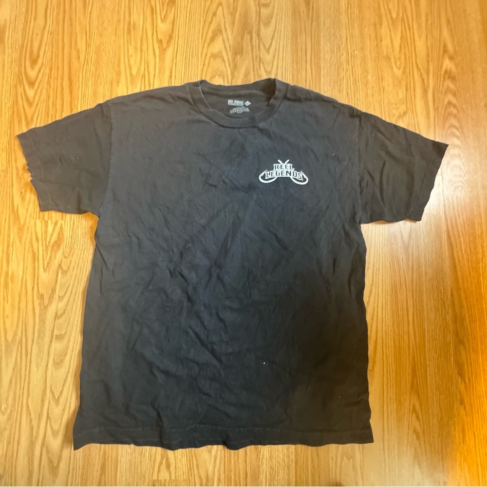 Men’s Reel Legends Black Short Sleeve Tee Casual L